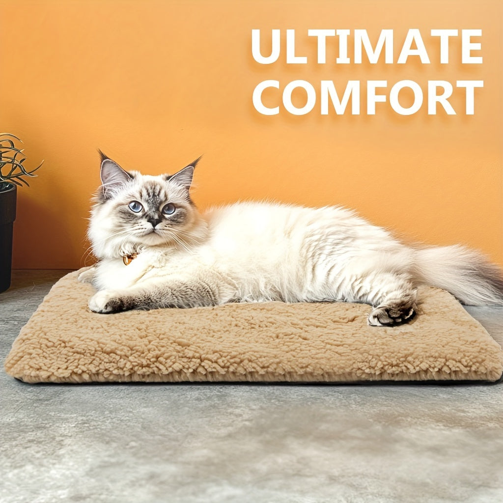 [Super Soft] Self Warming Pet Bed Mat - Super Soft, Thermal, Washable, Anti-Slip - For Small Medium Cats Dogs Puppy Kitten Indoor Outdoor