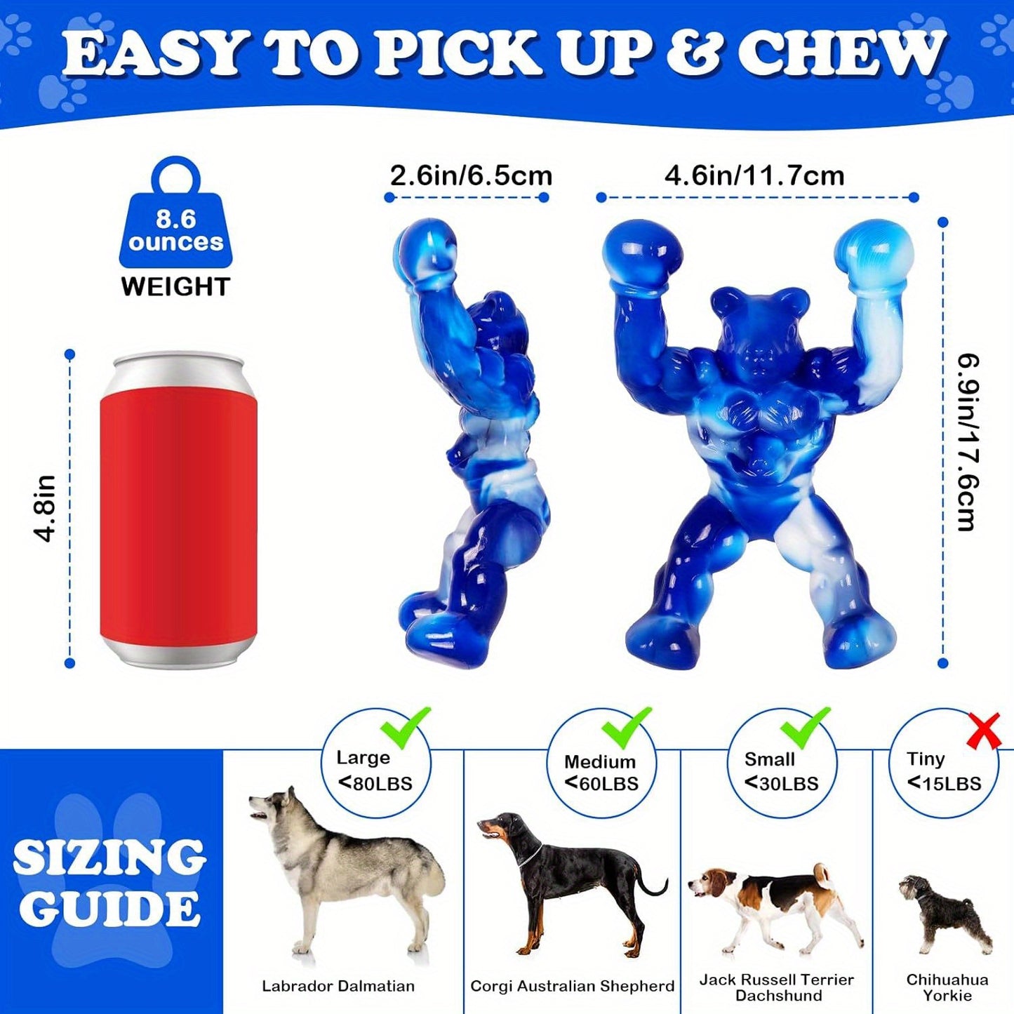 Indestructible Dog Chew Toy for Aggressive Chewers - Tough Nylon, All-Breed Compatible, Promotes Dental Health