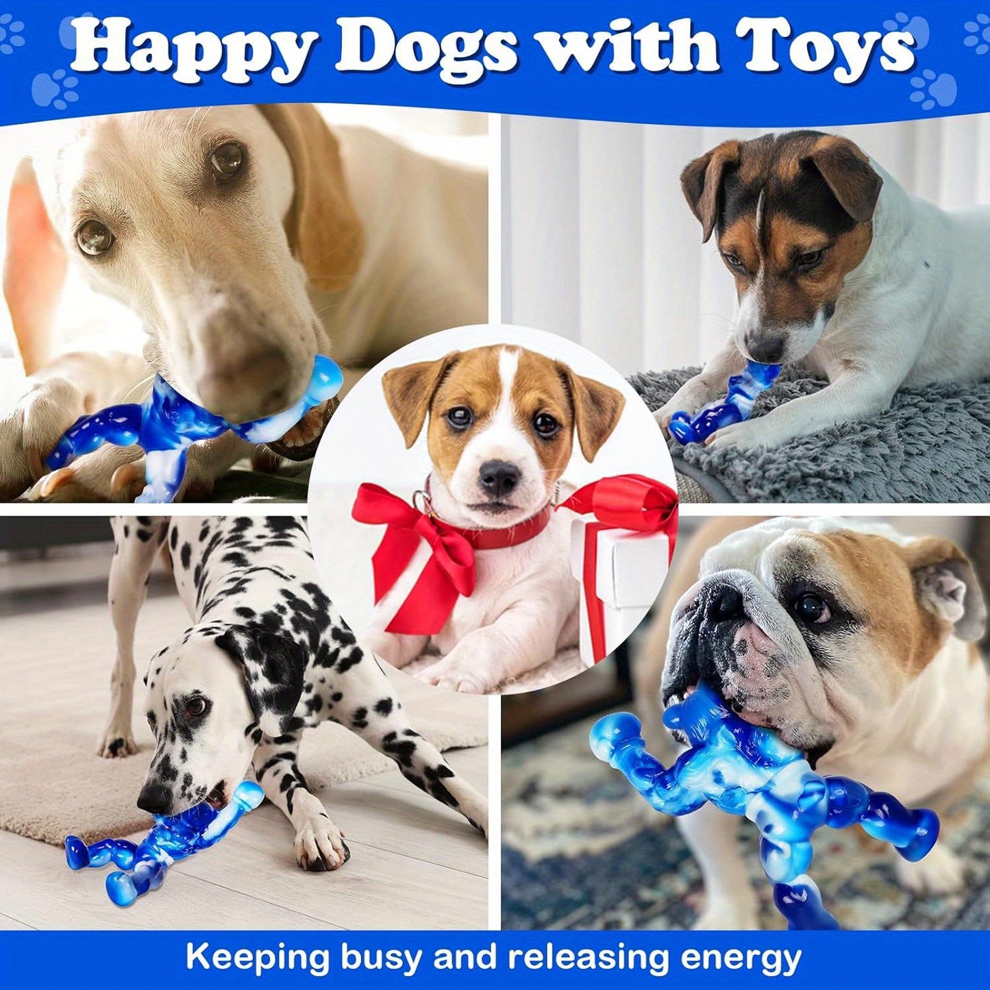 Indestructible Dog Chew Toy for Aggressive Chewers - Tough Nylon, All-Breed Compatible, Promotes Dental Health