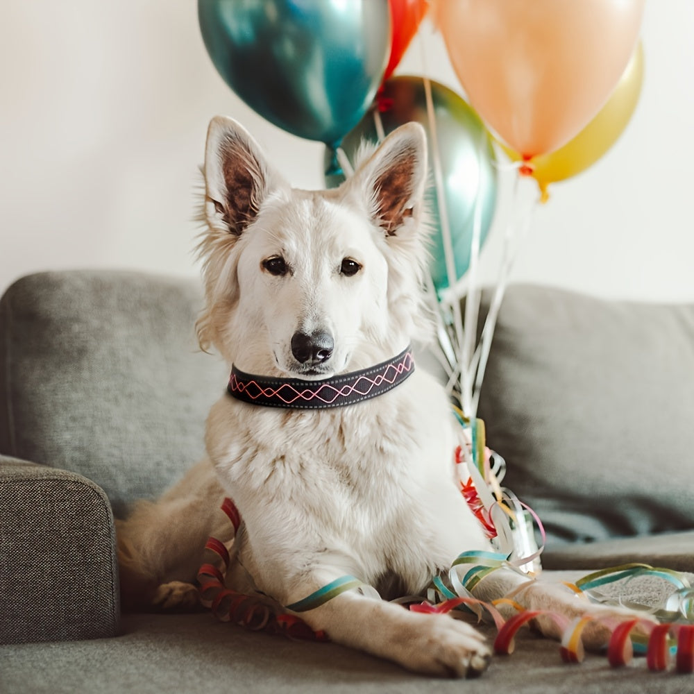 [USB Rechargeable] Adjustable USB Chargeable LED Embroidery Collar | Enhance Visibility, Ensure Night Safety for Pets During Walks