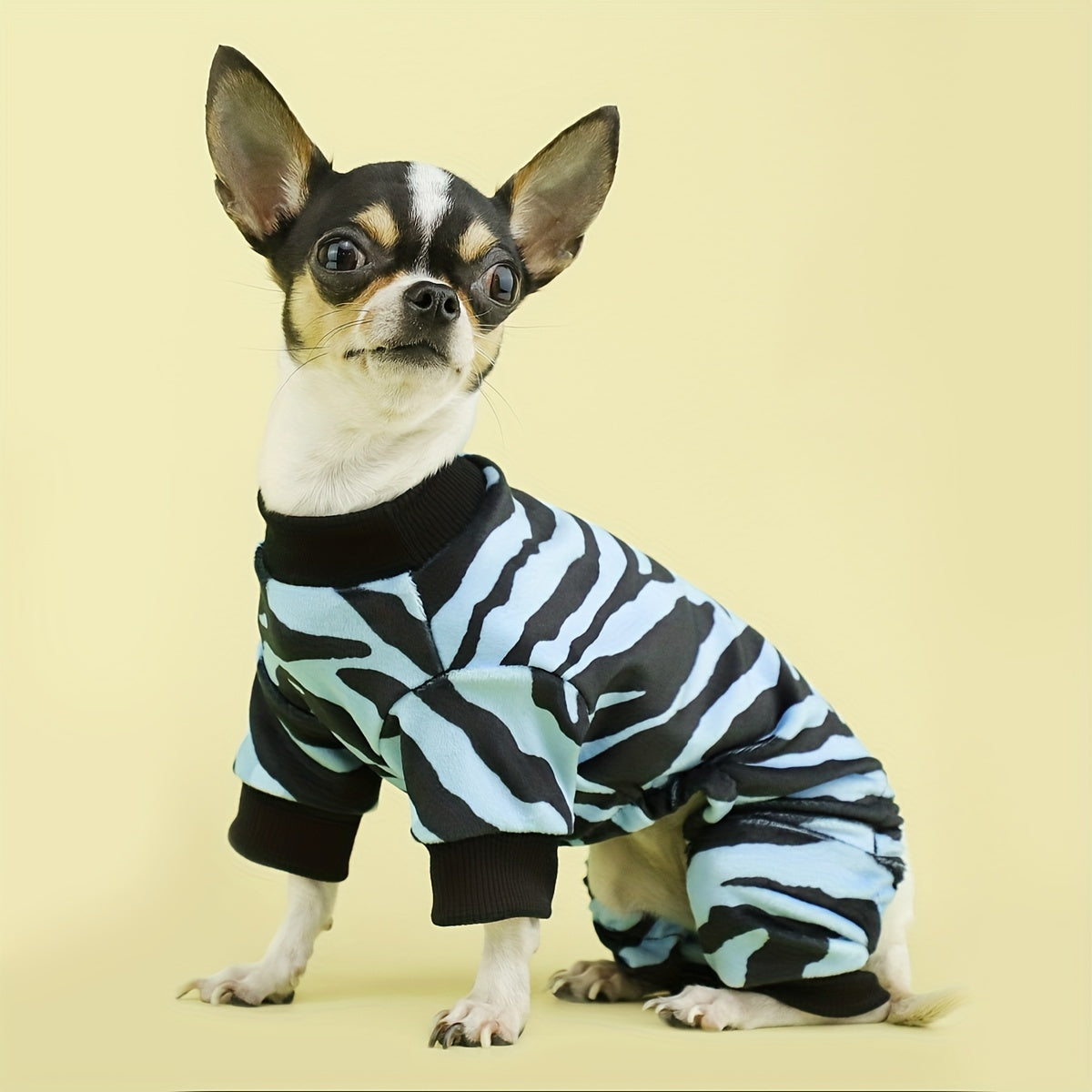 Dog Jumpsuit, Embrace The Untamed Beauty Of The Wild With Our Opulent Zebra Stripe Texture Dog Pajamas: Indulge Your Furry Friend In Stylish Comfort And Unforgettable Nights Of Luxurious Slumber