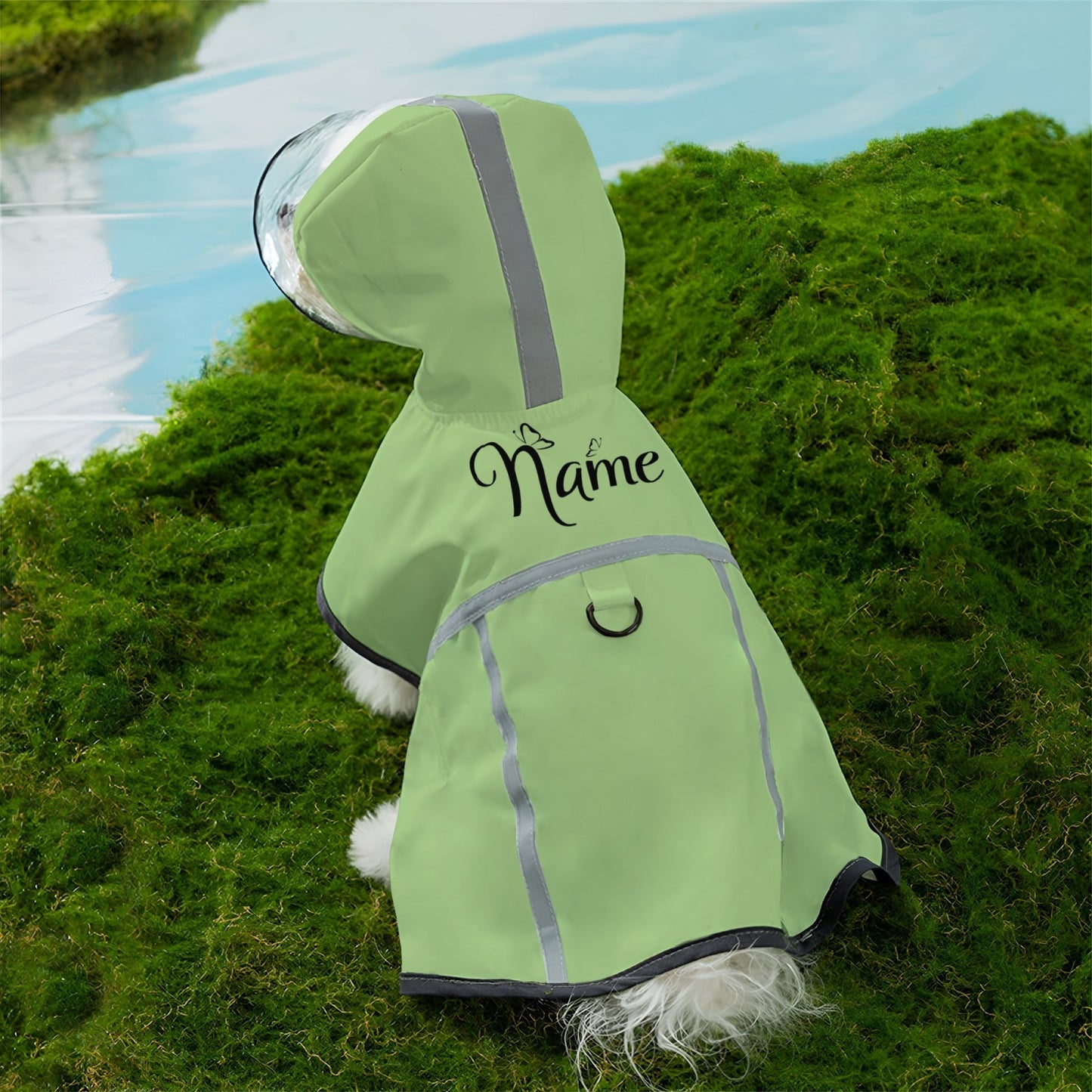 Custom Text Personalized Pet Raincoat, Lightweight All-Season Use with Excellent and Breathable Performance for All Dog Breeds, Wear Resistant Tear Proof Soft Comfort Fabric to Keep Your Puppy Dry & Stylish!