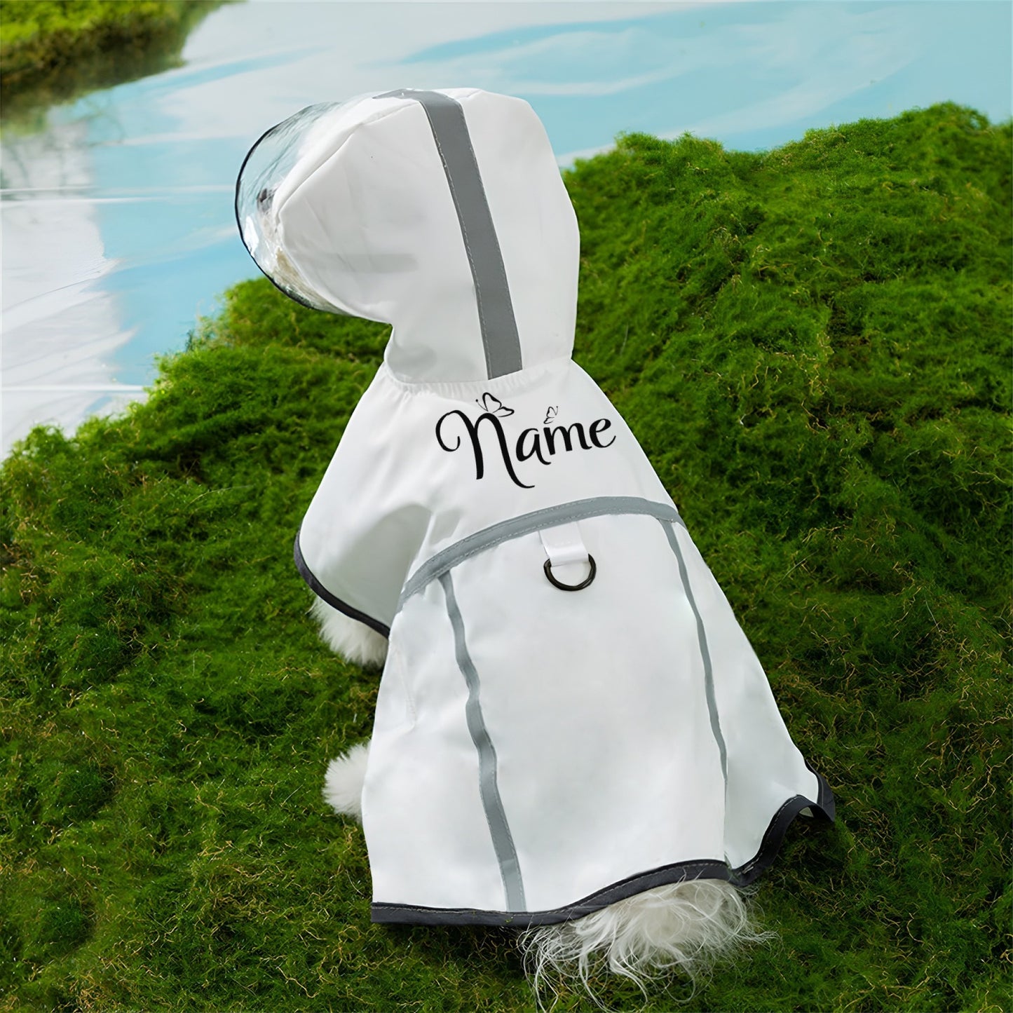 Custom Text Personalized Pet Raincoat, Lightweight All-Season Use with Excellent and Breathable Performance for All Dog Breeds, Wear Resistant Tear Proof Soft Comfort Fabric to Keep Your Puppy Dry & Stylish!