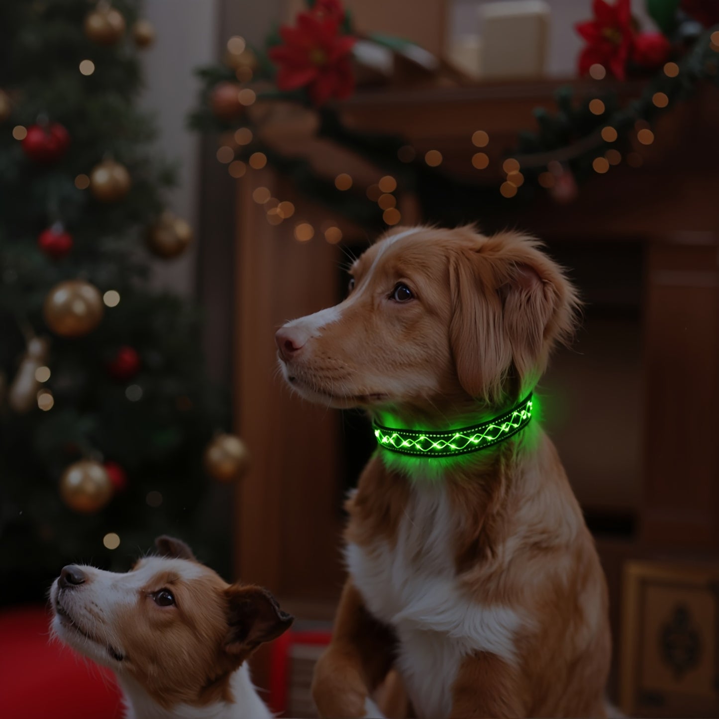 [USB Rechargeable] Adjustable USB Chargeable LED Embroidery Collar | Enhance Visibility, Ensure Night Safety for Pets During Walks