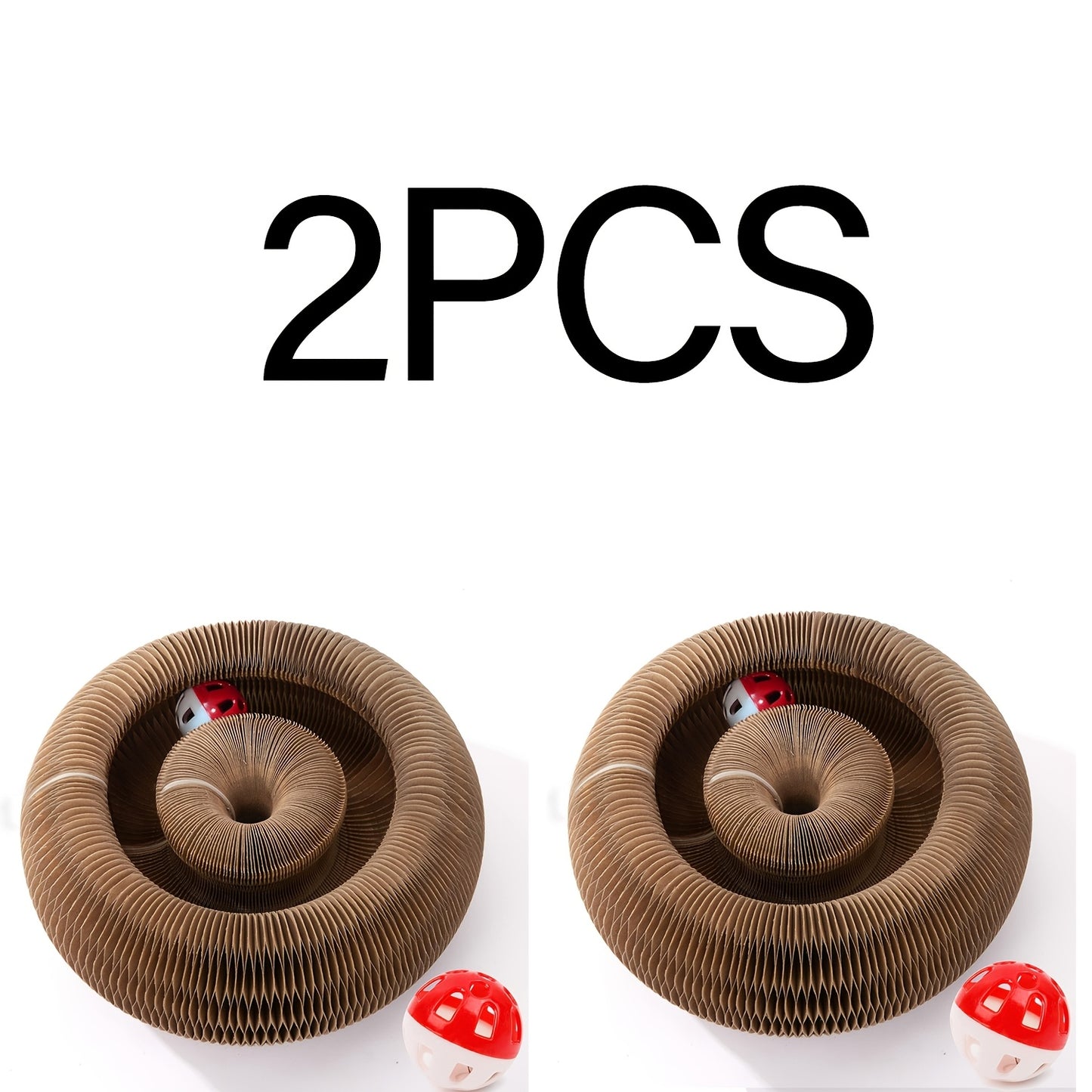 Magical Organ for cat Scratching Board, Wear-Resistant Indoor Interactive for cat Toys-Magic Organ for cat Scratcher Board with Circular Ball Track - Cardboard Scratching Pad for Cats-1/2pcs -Thickened for cat Scratching Boar