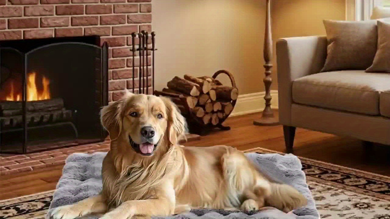 Orthopedic Dog Bed Suitable for Extra Large Dogs - Luxurious Plush Faux Fur Kennel with Removable Washable Cover, Anti-Slip Bottom & Bite-Resistant Mat - Joint Bed for Large Breed Dogs, Machine Washable Cover ( Assembly)