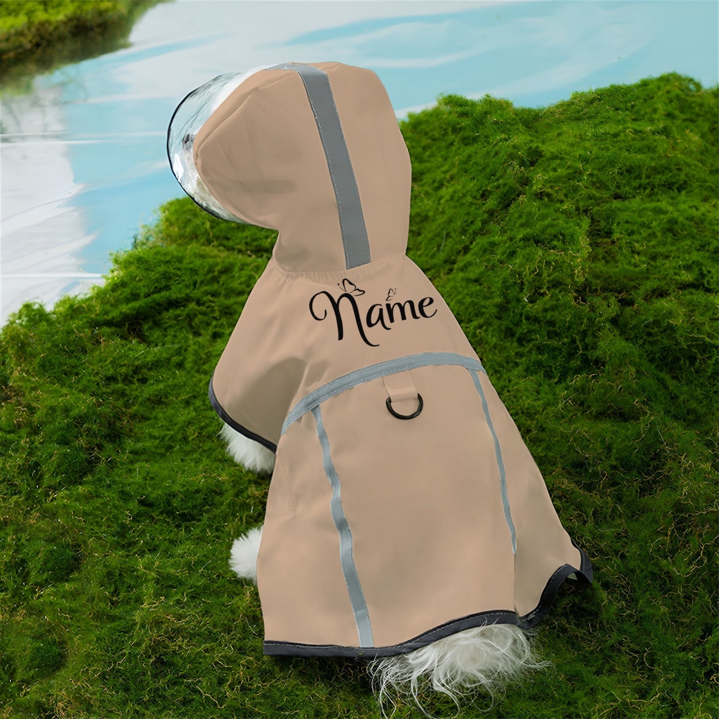 Custom Text Personalized Pet Raincoat, Lightweight All-Season Use with Excellent and Breathable Performance for All Dog Breeds, Wear Resistant Tear Proof Soft Comfort Fabric to Keep Your Puppy Dry & Stylish!