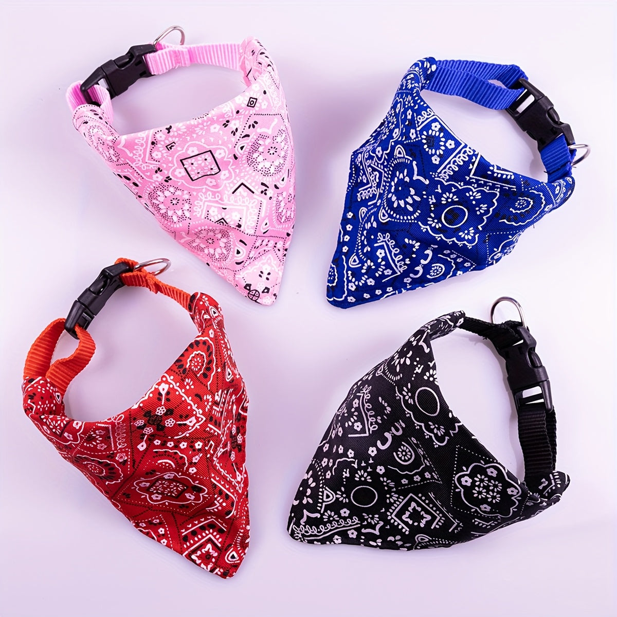 Custom Stylish Print Dog Bandana, Personalized Adjustable Dog Collar Pet Saliva Towel Dog Costume Necklace for  and Medium Sized Dogs for Stocking Stuffers, Ideal Gift for Pets