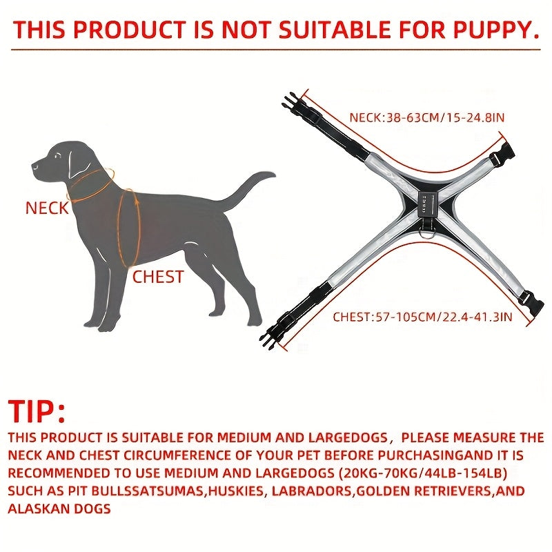 8-Color Changing LED Dog Vest with Control-like Button - Rechargeable Multicolor Night for Medium & Large Dogs, 8 Modes (Green/Red/Blue/Click/White/Pink/Ice/) - Low-Visibility Jacket for Night Walks