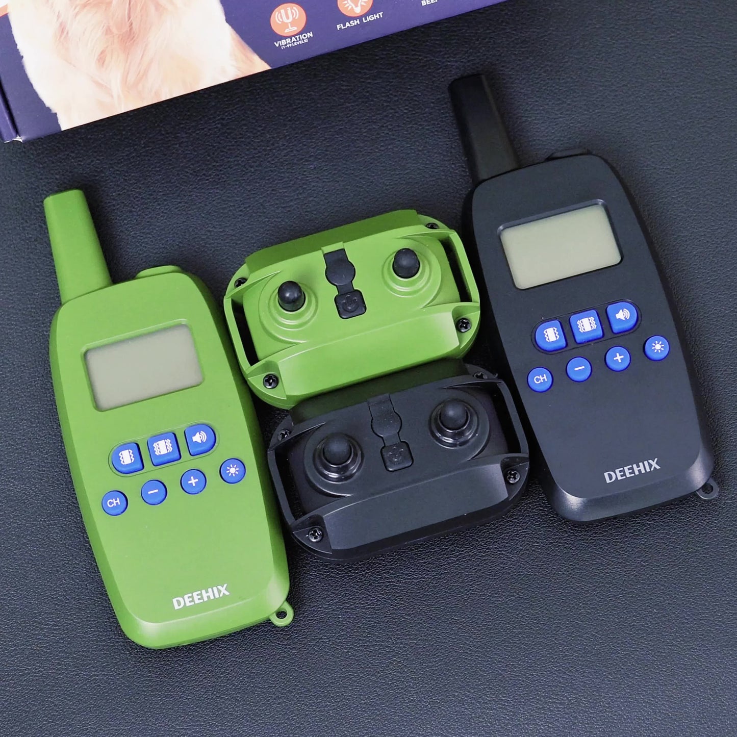 [Dogs, Supports regulate] 1 OR 2pcs Dog Training Collars with Remote | Adjustable Nylon Strap, 99 Levels, Bright Lighting & Sound Modes, Rechargeable, Waterproof, for Small to Large Dogs (5-150lbs), 3280ft Range