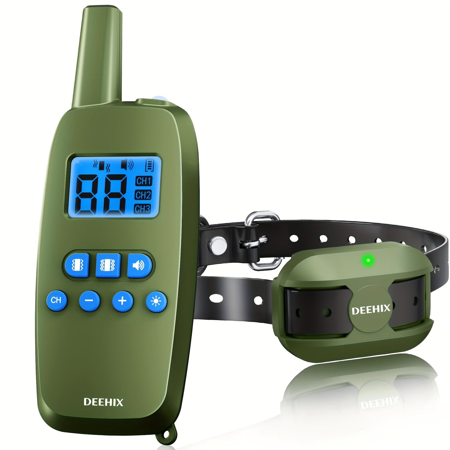 [Dogs, Supports regulate] 1 OR 2pcs Dog Training Collars with Remote | Adjustable Nylon Strap, 99 Levels, Bright Lighting & Sound Modes, Rechargeable, Waterproof, for Small to Large Dogs (5-150lbs), 3280ft Range