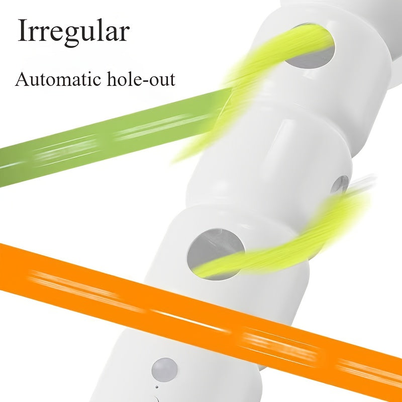 This Is a Usb-Rechargeable Interactive Cat Toy Featuring a Feather on a Stick. It Can Be Attached to Glass Or Tile Surfaces for Hands-Free Play And Includes a Spare Feather And a USB Charging Cable