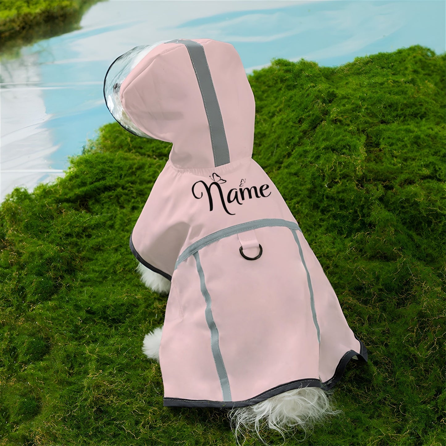 Custom Text Personalized Pet Raincoat, Lightweight All-Season Use with Excellent and Breathable Performance for All Dog Breeds, Wear Resistant Tear Proof Soft Comfort Fabric to Keep Your Puppy Dry & Stylish!