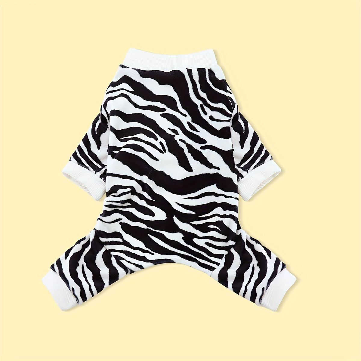 Dog Jumpsuit, Embrace The Untamed Beauty Of The Wild With Our Opulent Zebra Stripe Texture Dog Pajamas: Indulge Your Furry Friend In Stylish Comfort And Unforgettable Nights Of Luxurious Slumber