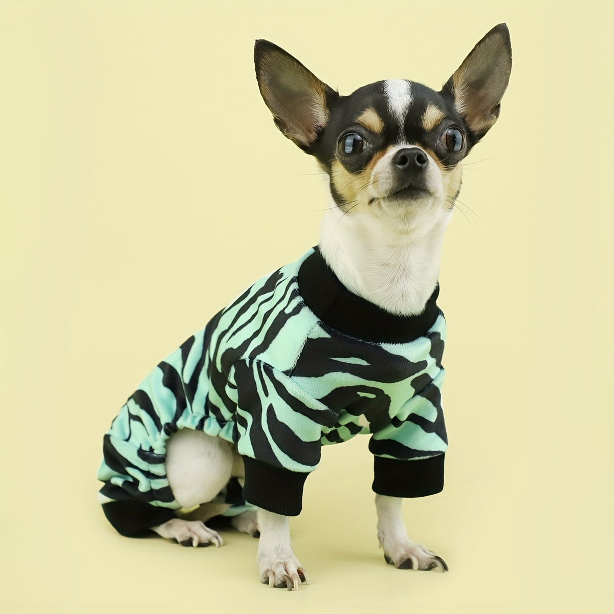 Dog Jumpsuit, Embrace The Untamed Beauty Of The Wild With Our Opulent Zebra Stripe Texture Dog Pajamas: Indulge Your Furry Friend In Stylish Comfort And Unforgettable Nights Of Luxurious Slumber